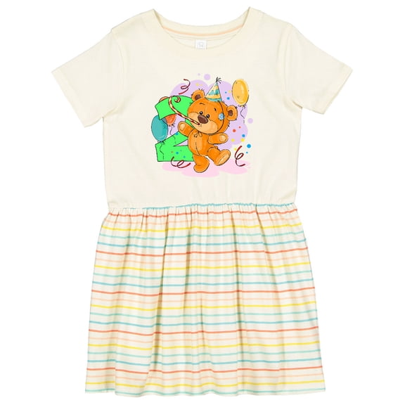 Inktastic 2nd Birthday Teddy Bear Girls Toddler Dress