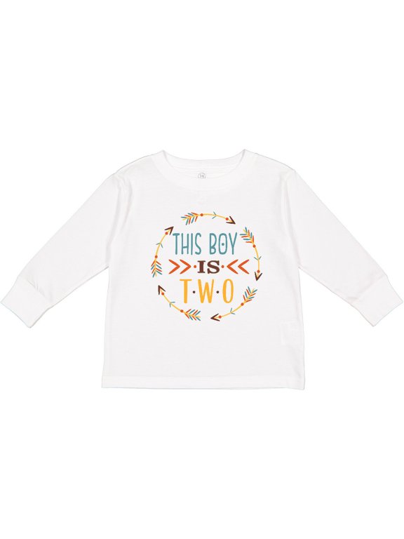 2nd Birthday Tribal Arrow Boys Boys Long Sleeve Toddler T-Shirt