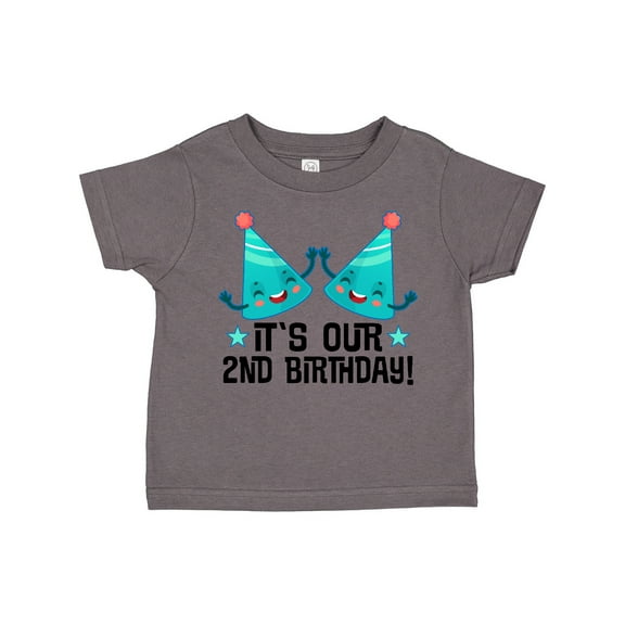 Inktastic 2nd Birthday Twins Party Boys or Girls Toddler T-Shirt
