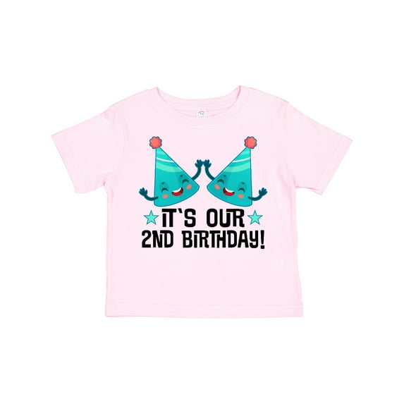 Inktastic 2nd Birthday Twins Party Boys or Girls Toddler T-Shirt