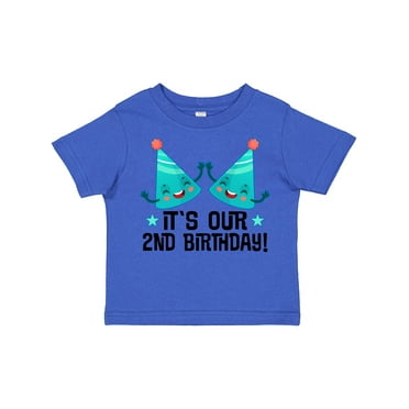 Inktastic 2nd Birthday Twins Party Boys or Girls Toddler T-Shirt
