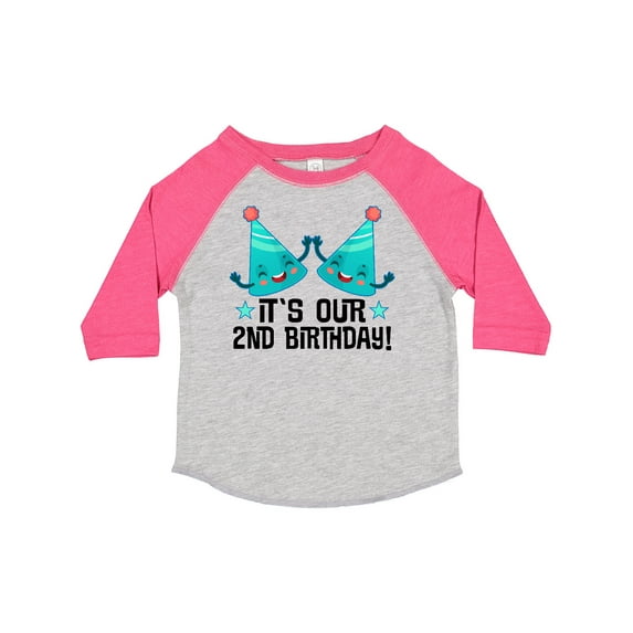 Inktastic 2nd Birthday Twins Party Boys or Girls Toddler T-Shirt