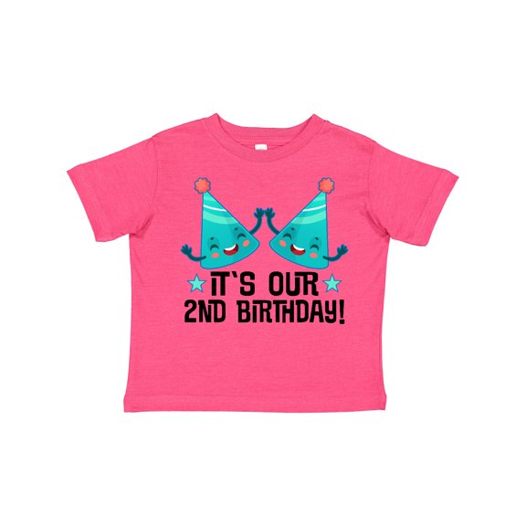Inktastic 2nd Birthday Twins Party Boys or Girls Toddler T-Shirt