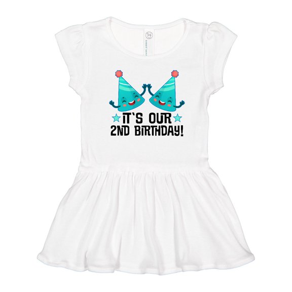 Inktastic 2nd Birthday Twins Party Girls Toddler Dress