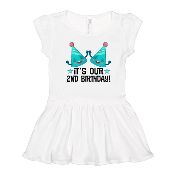 Inktastic 2nd Birthday Twins Party Girls Toddler Dress