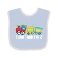 thumbnail image 1 of Inktastic 2nd Birthday Two Two Train Boys Baby Bib, 1 of 4