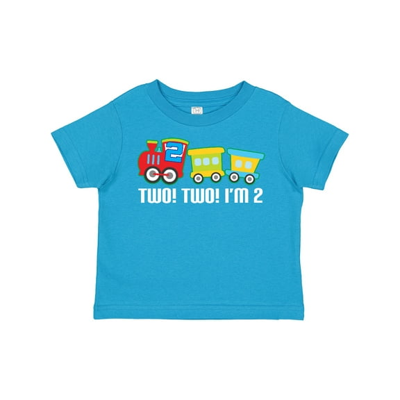 Inktastic 2nd Birthday Two Two Train Boys Toddler T-Shirt