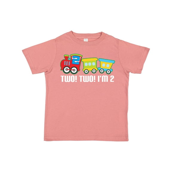 Inktastic 2nd Birthday Two Two Train Boys Toddler T-Shirt
