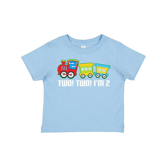 Inktastic 2nd Birthday Two Two Train Boys Toddler T-Shirt