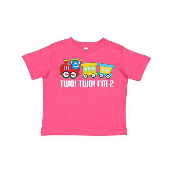 Inktastic 2nd Birthday Two Two Train Boys Toddler T-Shirt