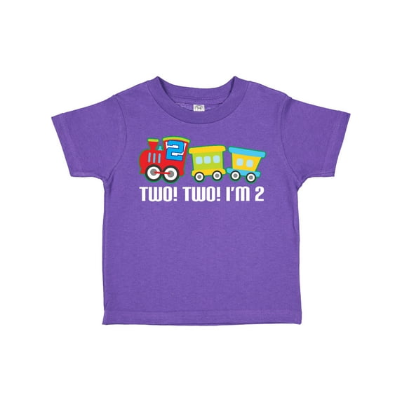 Inktastic 2nd Birthday Two Two Train Boys Toddler T-Shirt