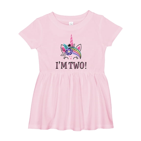 Inktastic 2nd Birthday Unicorn 2 Year Old Girl Girls Baby Dress