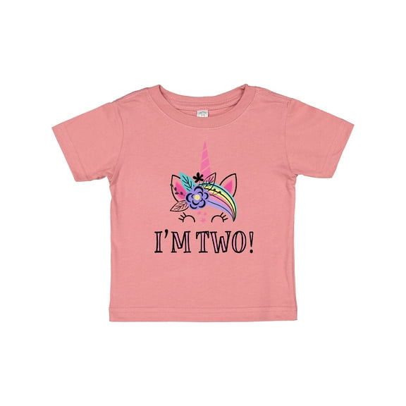 Inktastic 2nd Birthday Unicorn 2 Year Old Girl Girls Baby T-Shirt
