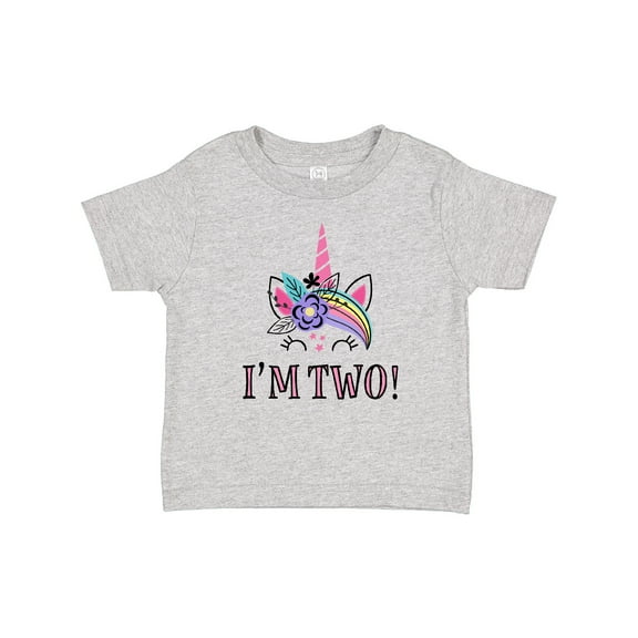 Inktastic 2nd Birthday Unicorn 2 Year Old Girl Girls Baby T-Shirt
