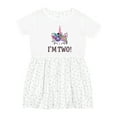 thumbnail image 1 of Inktastic 2nd Birthday Unicorn 2 Year Old Girl Girls Toddler Dress, 1 of 5