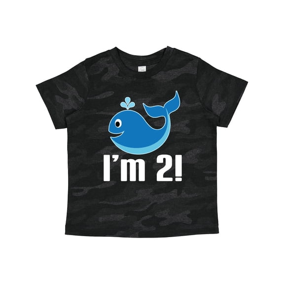 Inktastic 2nd Birthday Whale 2 Year Old Boy Boys Toddler T-Shirt
