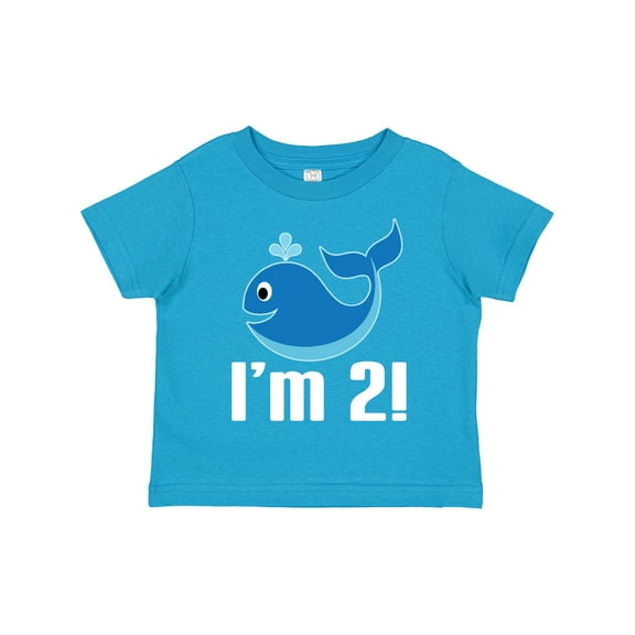 Inktastic 2nd Birthday Whale 2 Year Old Boy Boys Toddler T-Shirt
