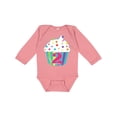 thumbnail image 1 of Inktastic 2nd Birthday cupcake Boys or Girls Long Sleeve Baby Bodysuit, 1 of 5