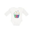 thumbnail image 1 of Inktastic 2nd Birthday cupcake Boys or Girls Long Sleeve Baby Bodysuit, 1 of 5