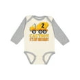 thumbnail image 1 of Inktastic 2nd birthday construction truck, cement mixer - 2 years old Boys or Girls Long Sleeve Baby Bodysuit, 1 of 5