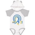 thumbnail image 1 of Inktastic 3-21 World Down Syndrome Day Blue and Yellow Rainbow Ribbon Boys or Girls Baby Bodysuit, 1 of 5