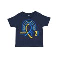 thumbnail image 1 of Inktastic 3-21 World Down Syndrome Day Blue and Yellow Rainbow Ribbon Boys or Girls Toddler T-Shirt, 1 of 5