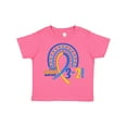 thumbnail image 1 of Inktastic 3-21 World Down Syndrome Day Blue and Yellow Rainbow Ribbon Boys or Girls Toddler T-Shirt, 1 of 5