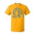 thumbnail image 1 of Inktastic 3-21 World Down Syndrome Day Blue and Yellow Rainbow Ribbon T-Shirt, 1 of 5