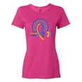 thumbnail image 1 of Inktastic 3-21 World Down Syndrome Day Blue and Yellow Rainbow Ribbon Women's T-Shirt, 1 of 5