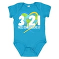 thumbnail image 1 of Inktastic 3 21 World Down Syndrome Day with Heart Shaped Earth Boys or Girls Baby Bodysuit, 1 of 5