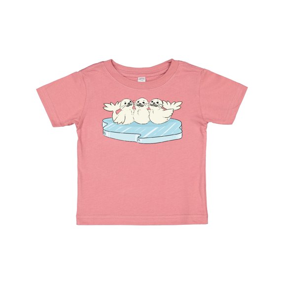 Inktastic 3 Cute White Harp Seals on Ice Boys or Girls Baby T-Shirt