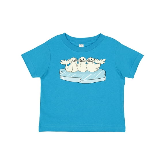 Inktastic 3 Cute White Harp Seals on Ice Boys or Girls Baby T-Shirt