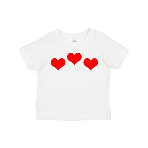 Inktastic 3 Red Hearts Boys or Girls Toddler T-Shirt