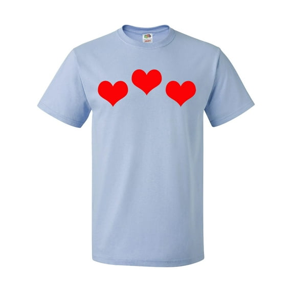 Inktastic 3 Red Hearts T-Shirt