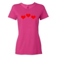 thumbnail image 1 of Inktastic 3 Red Hearts Women's T-Shirt, 1 of 5