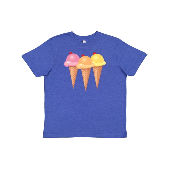 Inktastic 3 Scoops Of Ice Cream Youth T-Shirt