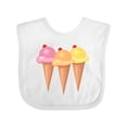 thumbnail image 1 of Inktastic 3 Scoops of Ice Cream Girls Baby Bib, 1 of 4