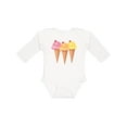 thumbnail image 1 of Inktastic 3 Scoops of Ice Cream Girls Long Sleeve Baby Bodysuit, 1 of 5