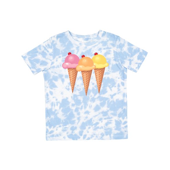 Inktastic 3 Scoops of Ice Cream Girls Toddler T-Shirt