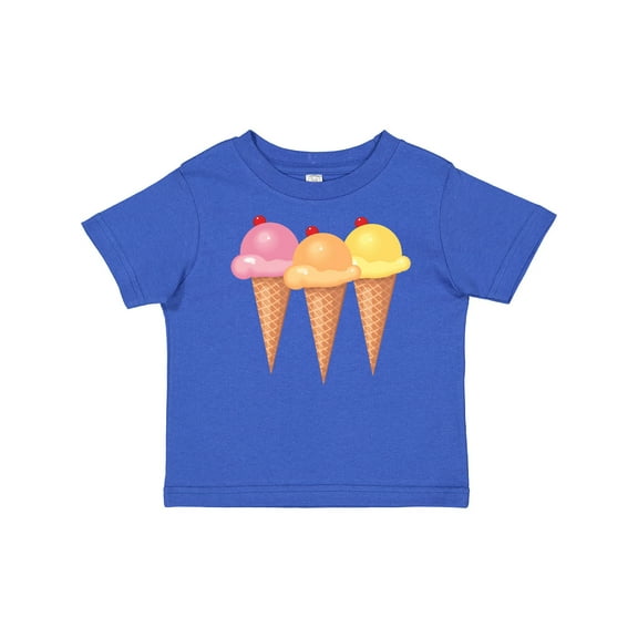 Inktastic 3 Scoops of Ice Cream Girls Toddler T-Shirt