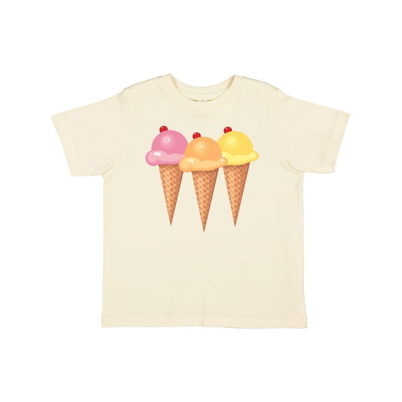 Inktastic 3 Scoops of Ice Cream Girls Toddler T-Shirt