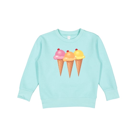Inktastic 3 Scoops of Ice Cream Toddler Sweatshirt