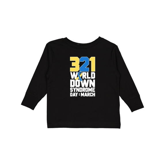Inktastic 321 is World Down Syndrome Day Boys or Girls Long Sleeve Toddler T-Shirt