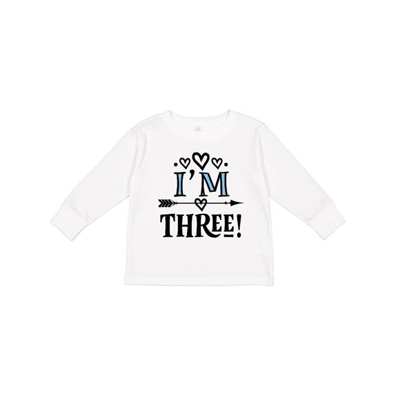 Inktastic 3rd Birthday 3 Year Old Arrow Girls Long Sleeve Toddler T-Shirt