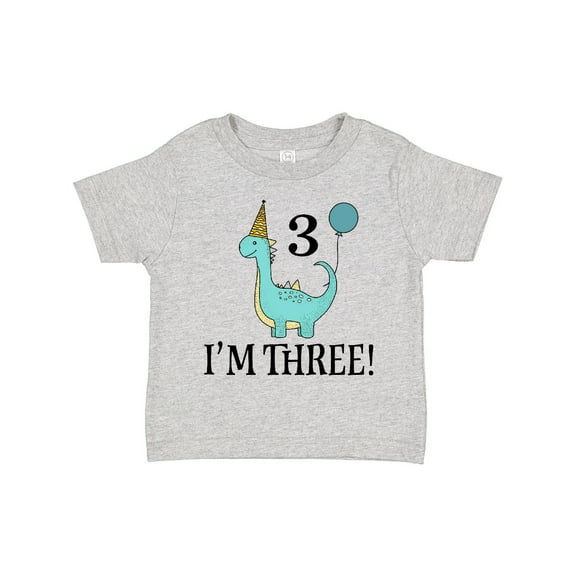 Inktastic 3rd Birthday 3 Year Old Dinosaur Party Boys or Girls Toddler T-Shirt