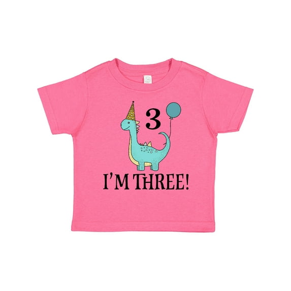 Inktastic 3rd Birthday 3 Year Old Dinosaur Party Boys or Girls Toddler T-Shirt