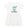 thumbnail image 1 of Inktastic 3rd Birthday 3 Year Old Dinosaur Party Girls Toddler Dress, 1 of 5