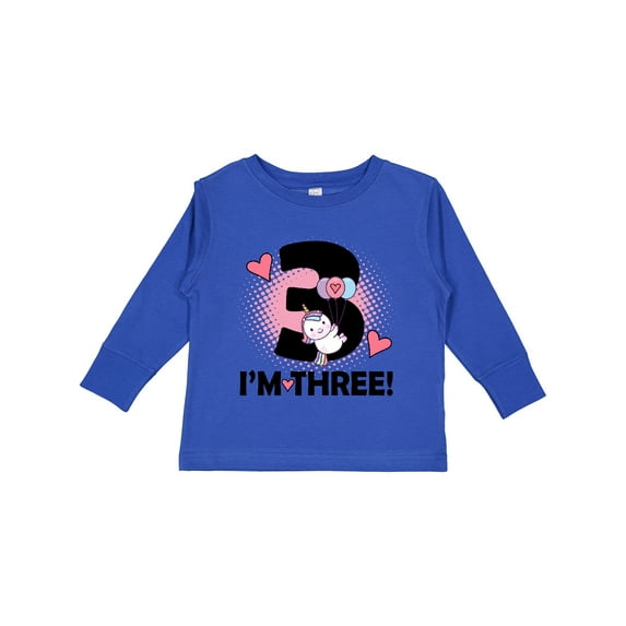Inktastic 3rd Birthday 3 Year Old Girl Unicorn Girls Long Sleeve Toddler T-Shirt
