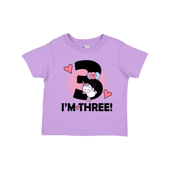 Inktastic 3rd Birthday 3 Year Old Girl Unicorn Girls Toddler T-Shirt