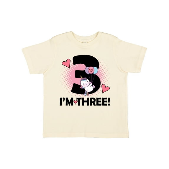Inktastic 3rd Birthday 3 Year Old Girl Unicorn Girls Toddler T-Shirt